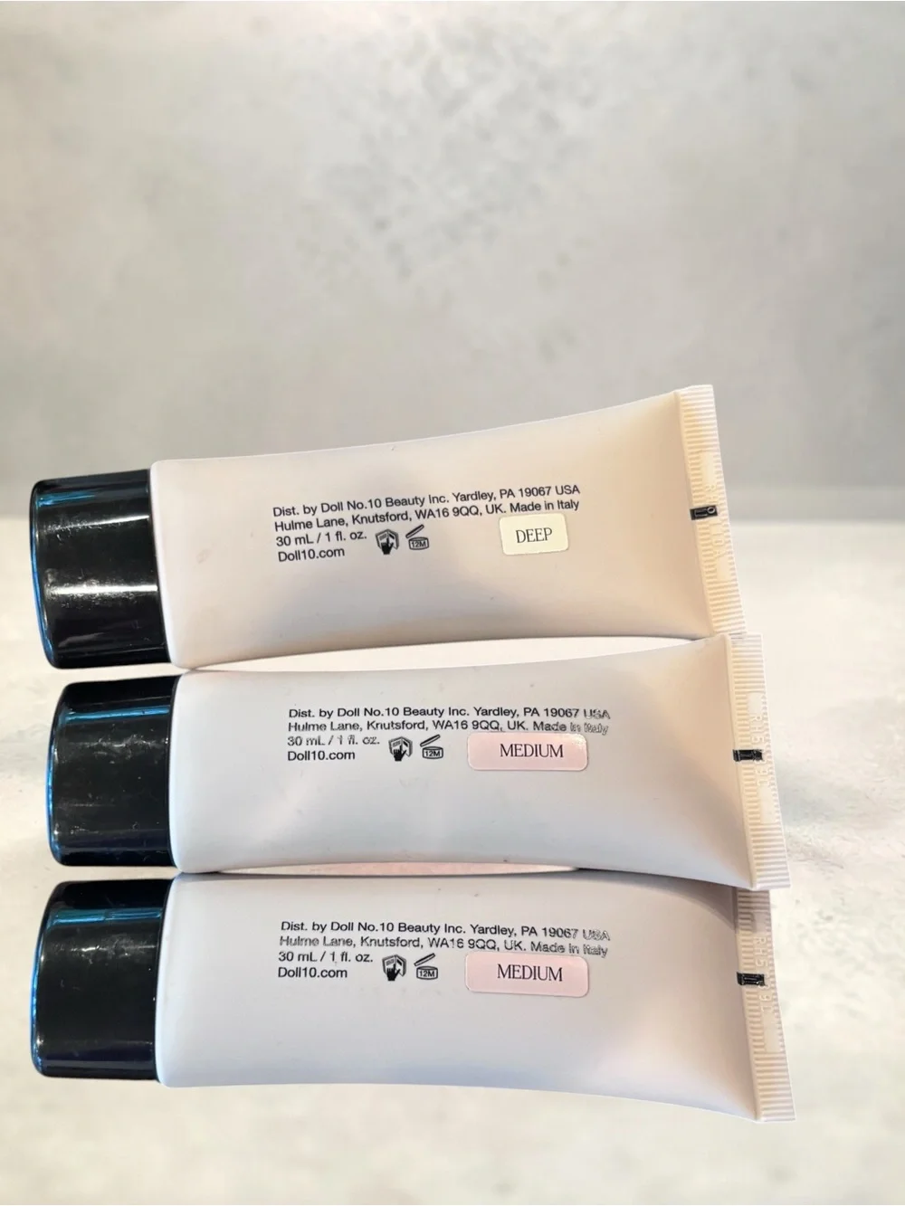 Doll 10 Hydrogel Foundation Set Medium Deep 1 oz NWT Full Size Makeup Bundle